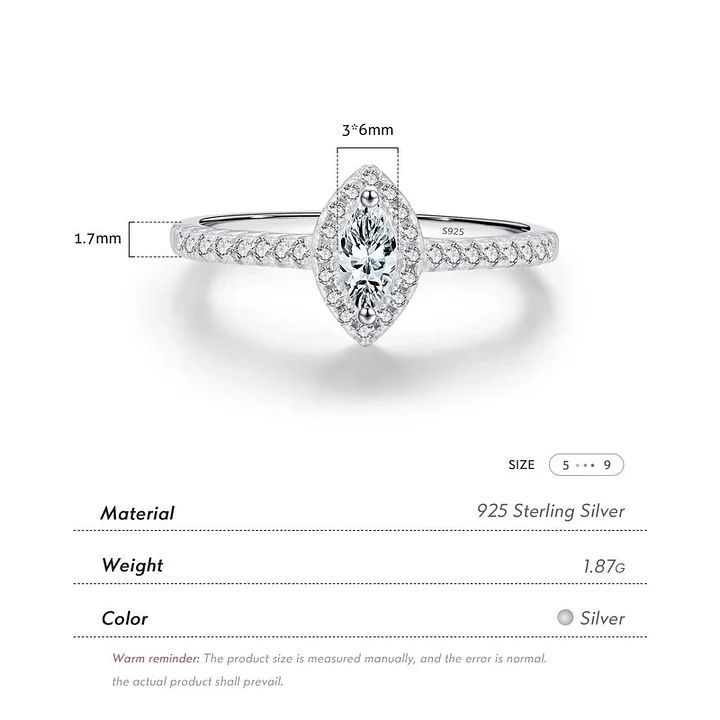 Anello geometrico con zirconi in argento 925